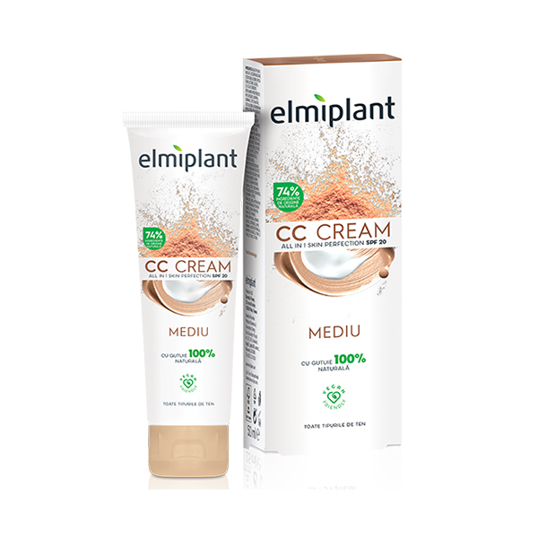 Crema coloranta CC ALLin1 (mediu) SPF 20 Skin Moisture Elmiplant - 50 ml